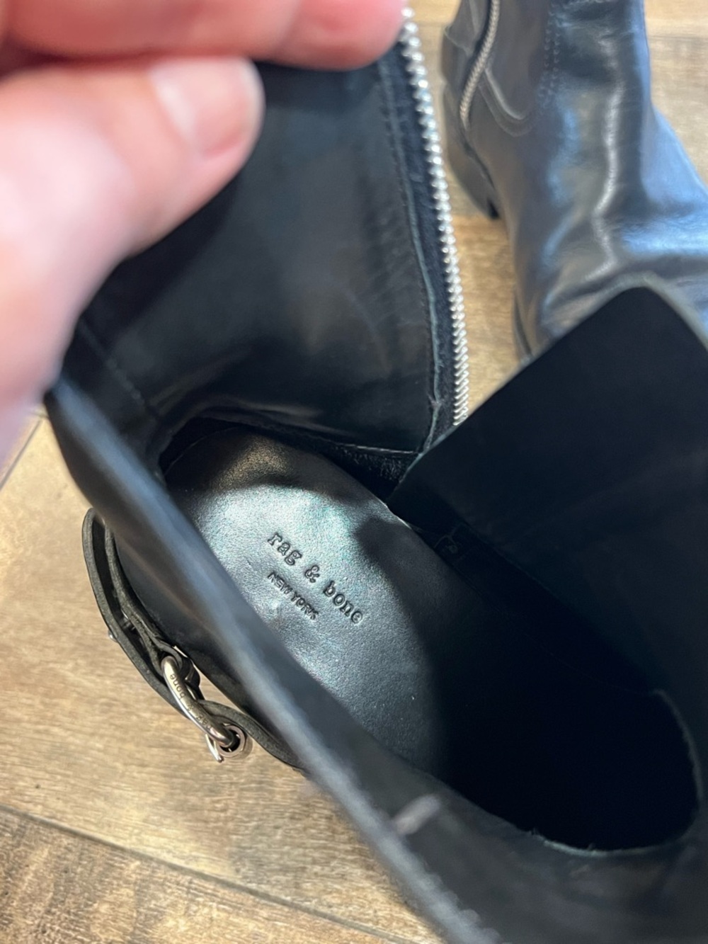 Rag & Bone Oliver leather moto boots retails $595 - Picture 6 of 10